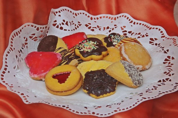 手工饼干展示出售。图片下载