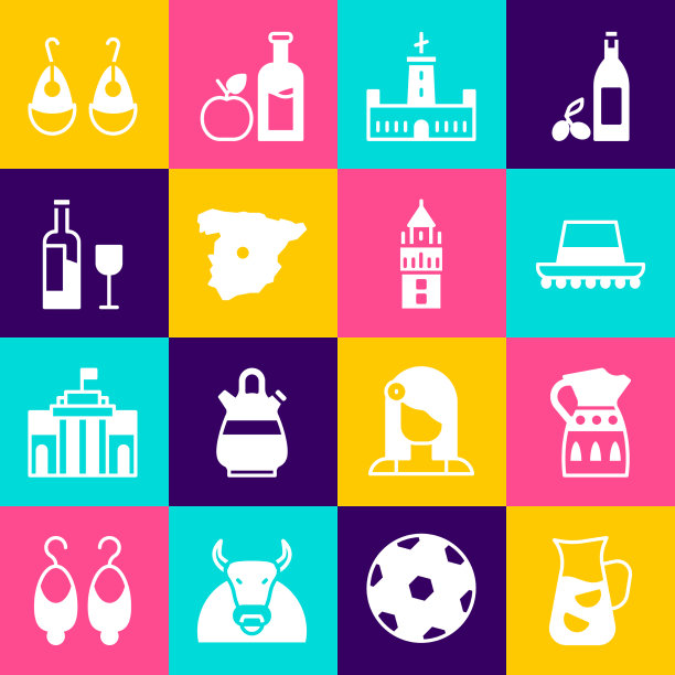 集桑格利亚汽缸西班牙帽子蒙丘奇城堡图片下载