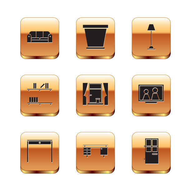 设沙发、木桌、写字台、窗用图片下载