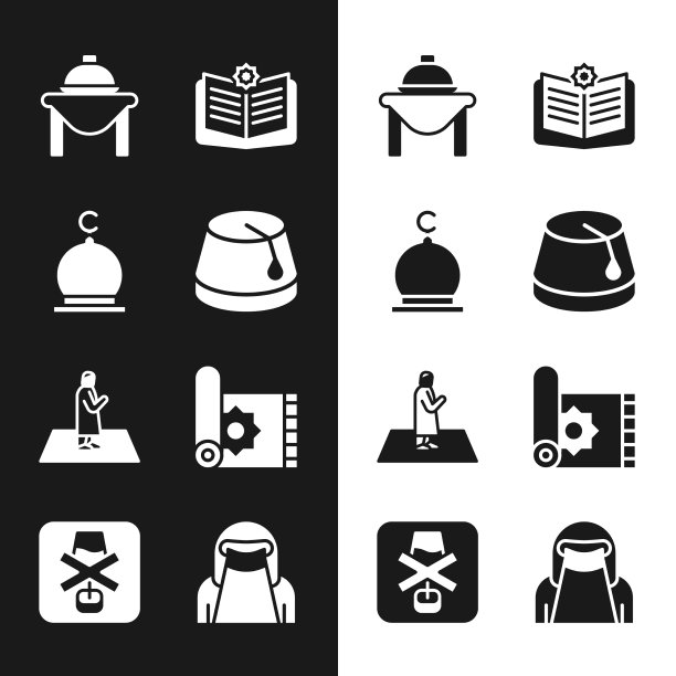 土耳其帽子穆斯林清真寺餐桌食物神圣图片下载