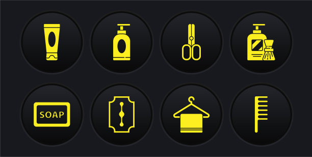 用泡沫剃须啫喱和刷子固定肥皂图片下载