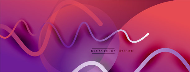 抽象梯度背景与波浪线图片下载