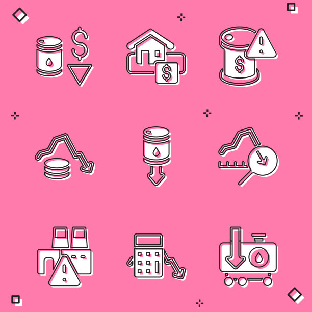 原油价格挂起下跌的招牌图片下载