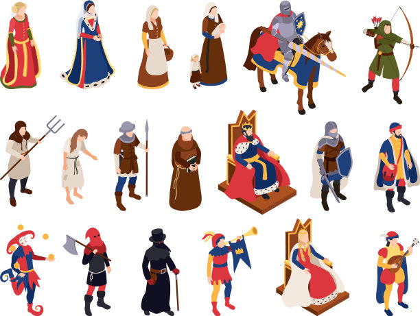 中世纪的人物设定图片下载