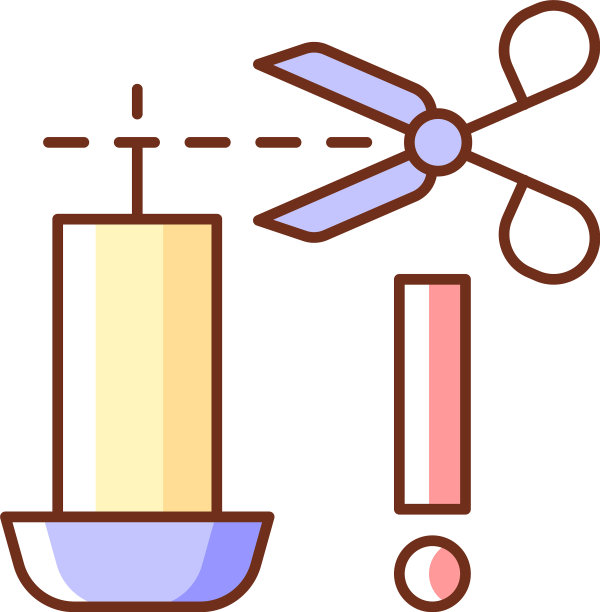 修剪蜡烛芯RGB彩色手动标签图标图片下载