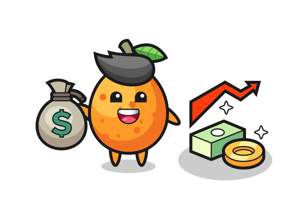 金桔卡通装钱袋图片下载