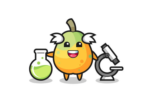 吉祥物人物木瓜扮演科学家图片下载