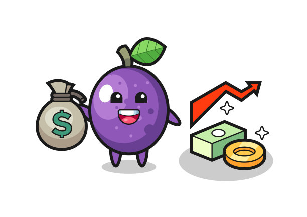 百香果卡通装钱袋图片下载