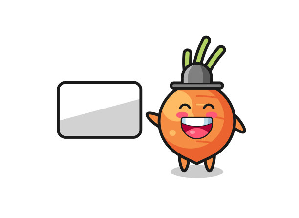 胡萝卜卡通做演示图片下载