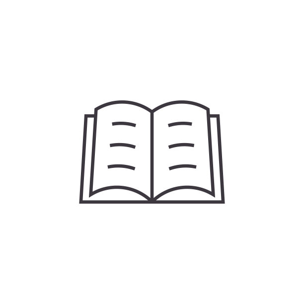 书图标孤立在白色背景大纲图片下载