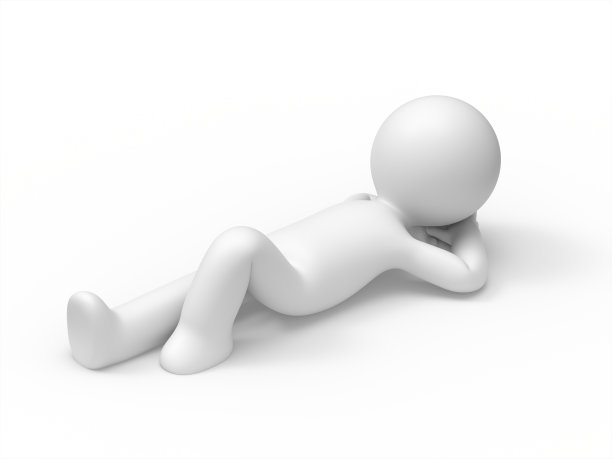 3d人躺在地上。图片下载