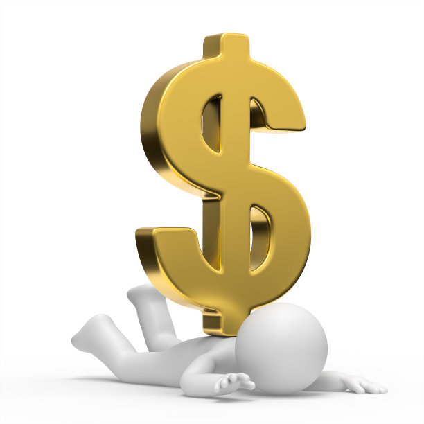 戴着大美元的3d人图片下载