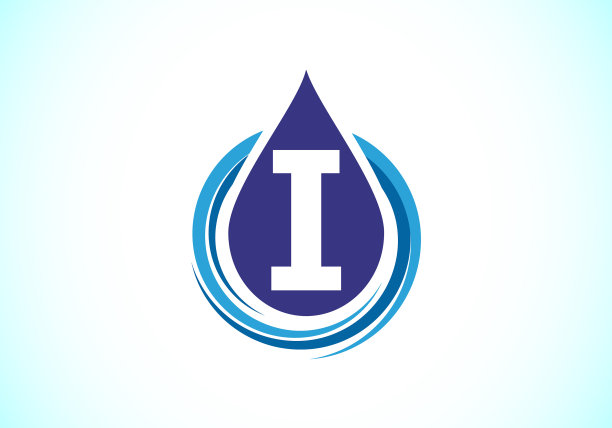 首字母I字母与水滴在一起图片下载