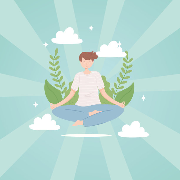 青年男子莲花式图片下载