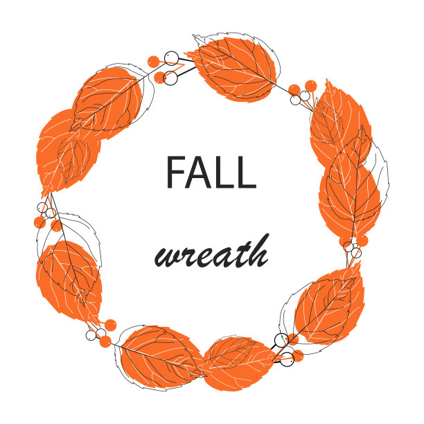 秋天矢量花环插图设计。自然感恩节的概念。秋天的旗帜庆祝。节日的背景。自然元素。图片下载