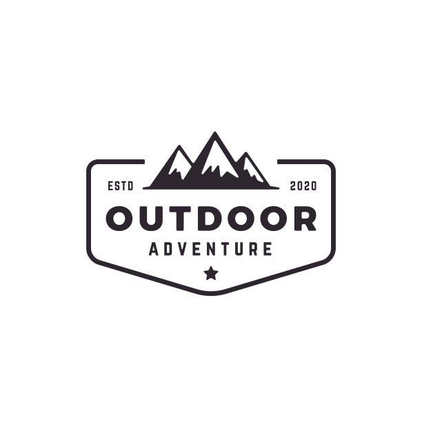 户外的山符号网络图标标志模板图片下载