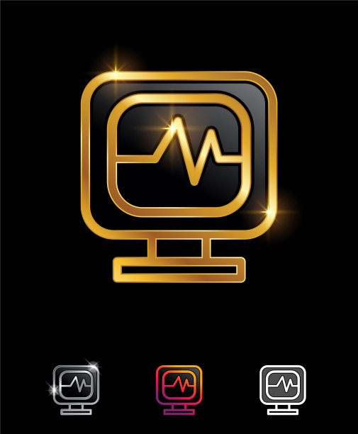 黄金医疗健康监测标志图片下载