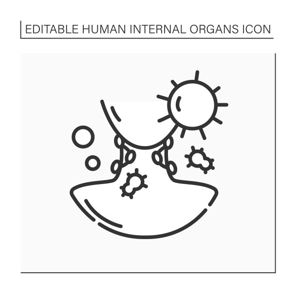 淋巴结线图标图片下载