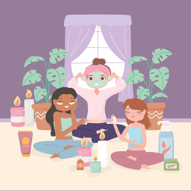 美丽的女孩照顾皮肤图片下载