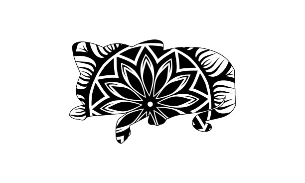 为成人涂色书画猫图片下载