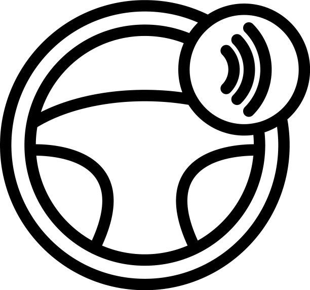 无线方向盘图标轮廓车图片下载