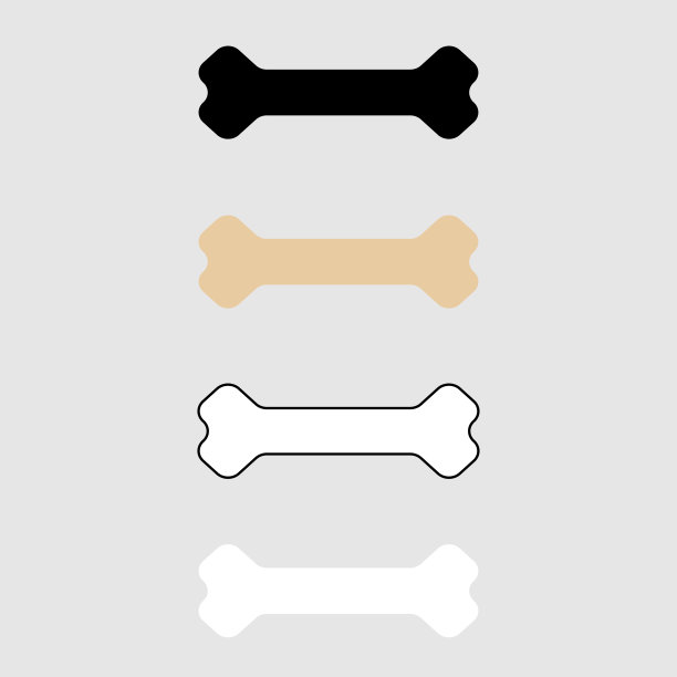 狗骨头图标。狗骨头孤立在白色。骨骼部分健康图标在白色背景矢量插图。骨矢量图形。万圣节。组骨图片下载