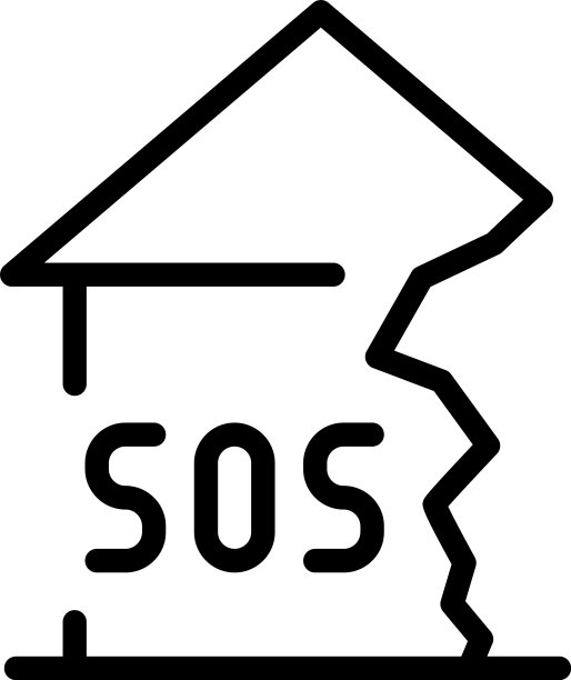 紧急破屋图标轮廓损坏图片下载