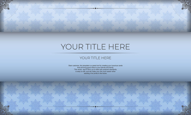 蓝色横幅模板与豪华黑色装饰图片下载