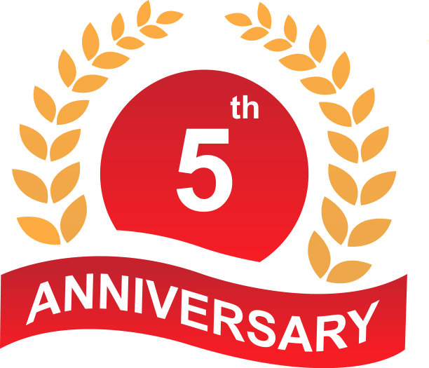 五周年标志艺术图片下载