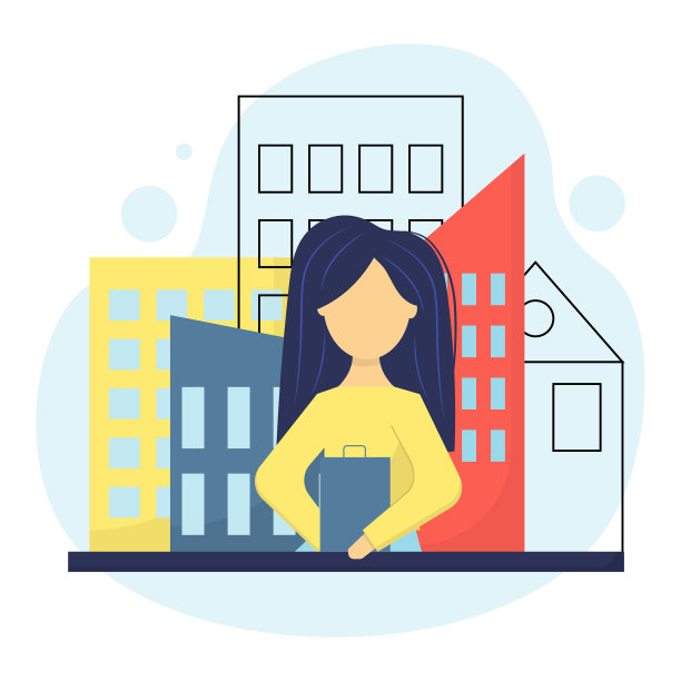 一个手里拿着文件夹的女建筑师图片下载