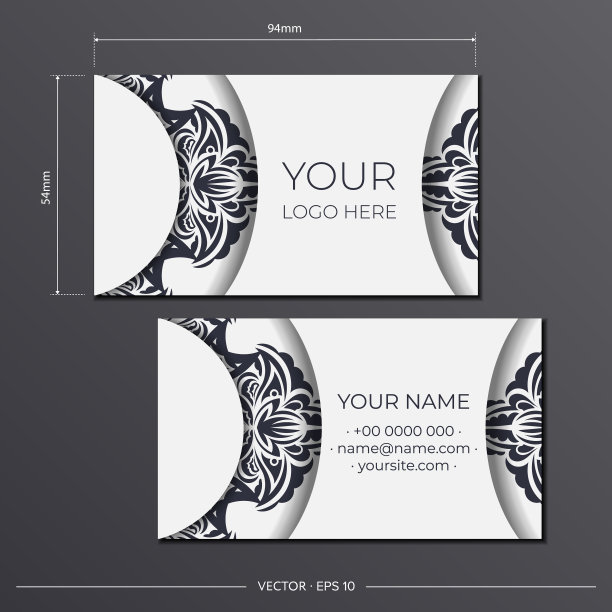 准备一张复古的白色名片图片下载