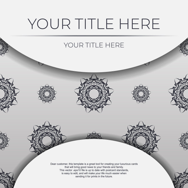 豪华的明信片，白色和复古的黑色图片下载