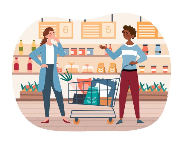 购买食品的概念图片下载