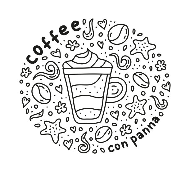 海报上有con panna咖啡。图片下载
