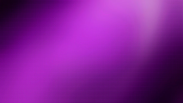 模糊的紫色渐变，紫色，品红色的背景与半色调(点)梯度叠加使用作为创意概念。波普艺术紫色半色调，漫画背景。紫色背景上的黑点。图片下载