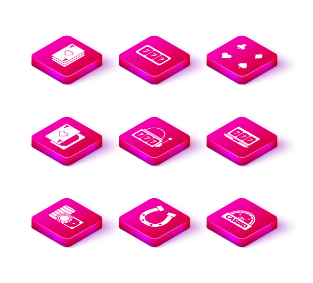 设置赌场筹码和堆放现金马蹄铁图片下载