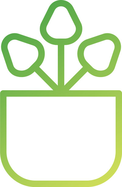 图标植物渐变线条风格像素完美图片下载