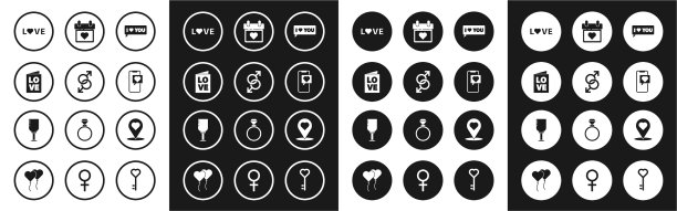 用“我爱你”男式设置言语泡沫图片下载