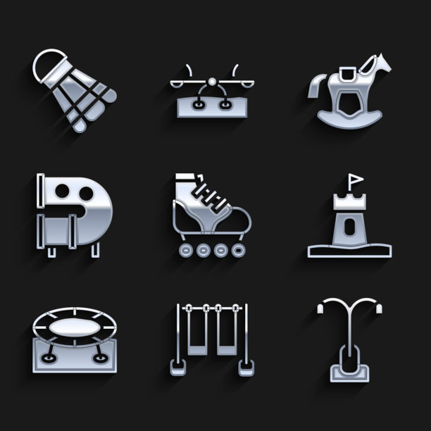 设旱冰鞋双秋千街轻沙图片下载