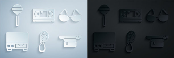 戴耳环，戴眼镜，戴旧录像带图片下载