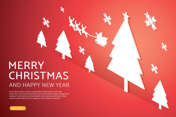 圣诞老人有驯鹿的标志和圣诞树亮的标志。图片下载