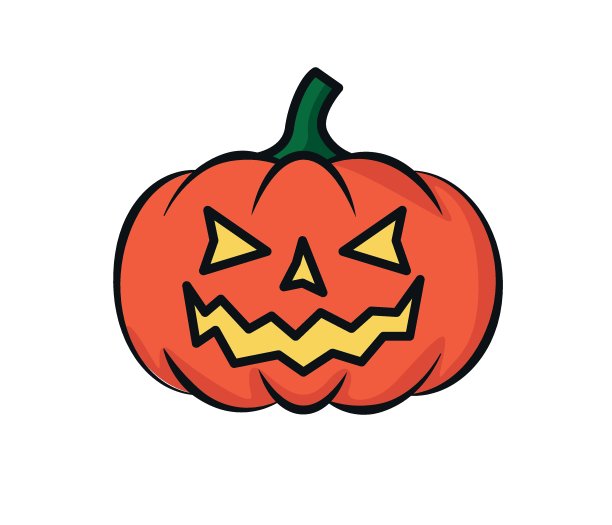 南瓜孤立。万圣节的象征。矢量插图。图片下载