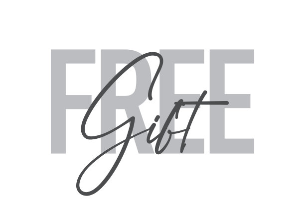现代，简单，最小的字体设计说“免费的礼物”灰色色调。酷，都市，时尚和好玩的图形矢量艺术图片下载