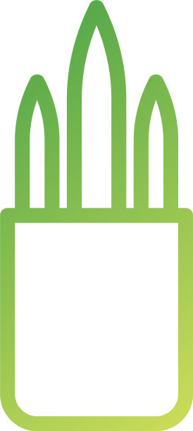 图标植物渐变线条风格像素完美图片下载