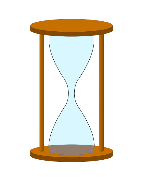 空沙漏的图形说明，用作图标，标志或网络装饰图片下载
