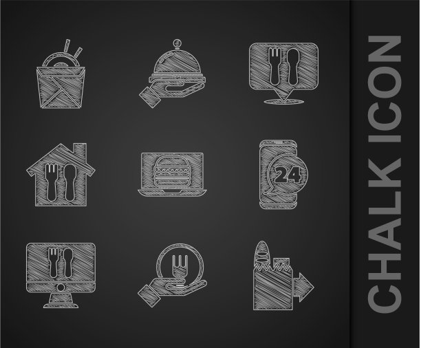 设置网上订购汉堡外卖和食物图片下载