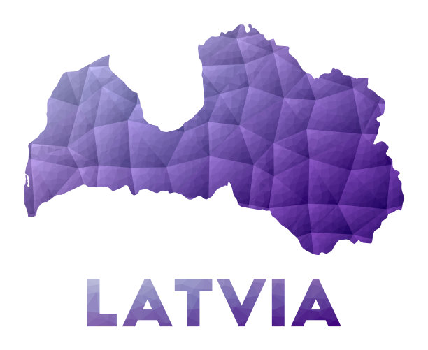 拉脱维亚的地图。图片下载