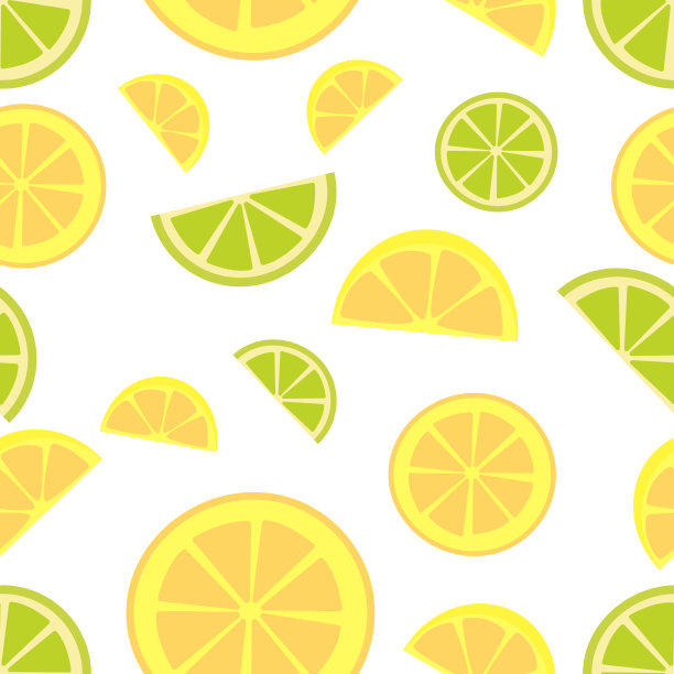 无缝的图案与橙色和石灰。夏天明亮的打印。图片下载