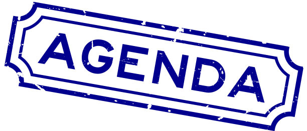 垃圾蓝议程字方形橡胶印章图片下载