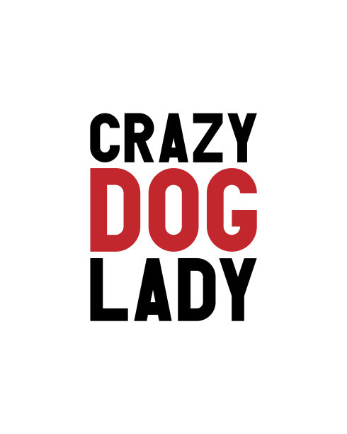 疯狂的狗夫人手绘字体海报设计图片下载